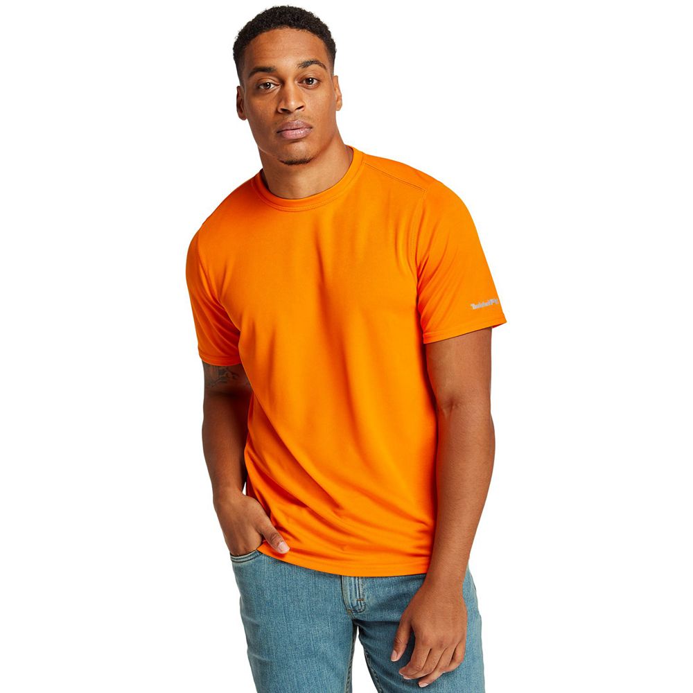 Timberland Μπλουζάκια Ανδρικα Πορτοκαλι - Pro® Wicking Good Short Sleeve - Greece 6479235-QB